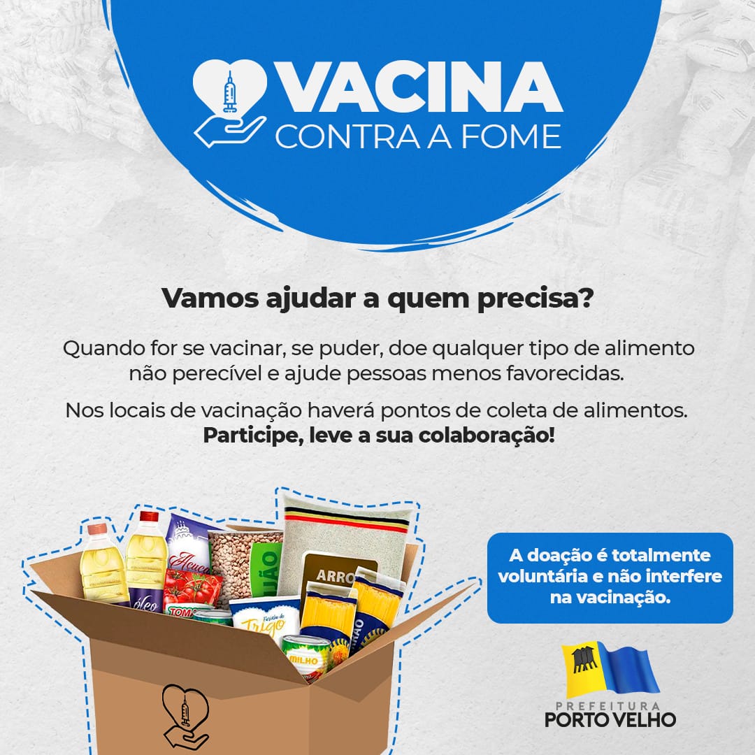 A ideia é sensibilizar a população quanto à doação de alimentos